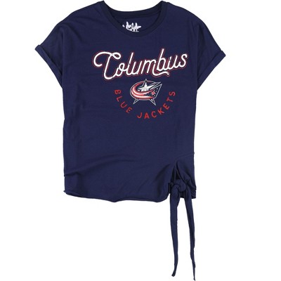 Touch by G-III Womens Columbus Blue Jackets Graphic T-Shirt, Blue, Medium