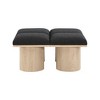 Meridian Furniture,Pavilion Black Boucle Fabric Bench - 2 of 4
