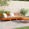 vidaXL Patio Sofa 4-Seater - Wax Brown Pine Wood Outdoor Furniture for Garden, Terrace, Deck - Modular and Comfortable Lounge Seating - 2 of 4