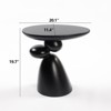 MAYEERTY Modern End Table, Fiberglass Side Table with Decoration, for Living Room, Bedroom, Guestroom - 2 of 4