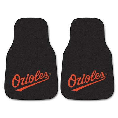 MLB Baltimore Orioles Script Carpet Car Mat Set - 2pc