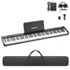 GustoWave 88 Key Electric Keyboard Piano, Semi-Weighted, with Stand, Headphones, Power Adapter & Carrying Bag, Portable Digital Piano for All Levels - 2 of 4