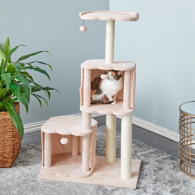 Two by Two Beverly Hills - Beige Cat Furniture Hammock Bed - 50.6 in. Tall
