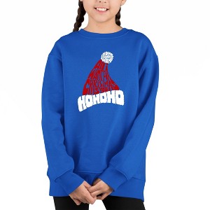 LA Pop Art All I Want for Christmas is You - Girl's Word Art Crewneck Sweatshirt - 1 of 4