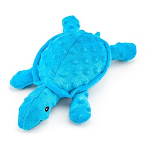 Ruffin' It Tuff Plush Turtle Dog Toy - Blue - 1 of 3