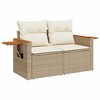 vidaXL Garden Sofa Set Beige - 4 of 4