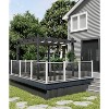 Retractable Aluminum Pergola – 10x10/10x13 Ft Wood-Grain Design, Adjustable Sunshade & Rust-Proof Frame for Patio/Backyard/Garden - 2 of 4