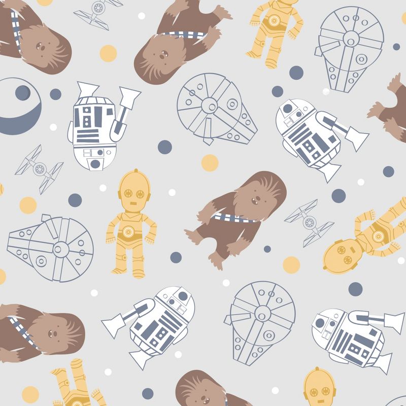 Lambs & Ivy Star Wars Signature Millennium Falcon 100% Cotton Fitted Crib Sheet, 5 of 6