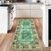 Phulwari Area Rugs Washable, Vintage Bohemian Distressed Oriental Carpet Non Slip, Floral, for Living Room Bedroom Kitchen Nursery Kids Room - 2 of 4
