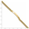 Black Bow Jewelry 14k Yellow Gold Two Strand Rope 1.5 Inch Plate I.D. Bracelet - 8 Inch - 3 of 4