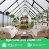 Aluminum-Framed Polycarbonate Greenhouse, Heavy Duty, with Quick Setup Structure and Roof Vent, Large Enhanced Aluminum GreenhouseKit for Outdoors - 3 of 4