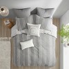 Gulches King/Cal King 3-Piece Cotton Jacquard Duvet Cover Set, Luxe Bedding for Cohesive Look - 3 of 4