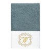 Linum Home Textiles 100% Turkish Cotton MONICA Gold Thread 3PC Embellished Towel Set - 3 of 4