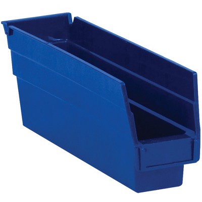 Box Partners Plastic Shelf Bin Boxes 11 5/8" x 2 3/4" x 4" Blue 36/Case BINPS101B