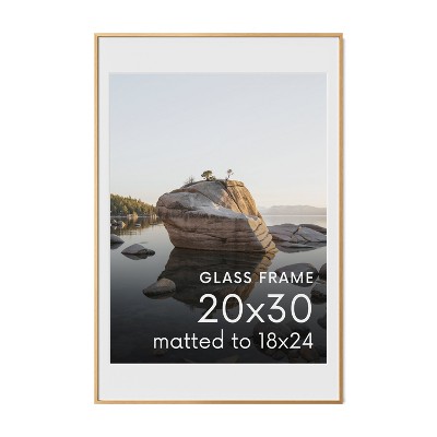 Haus and Hues Brushed Metal Frame with Real Glass, Gray/Bronze