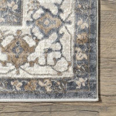 Vintage Medallion 5'x8' Tufted Wool Blend Area Rug