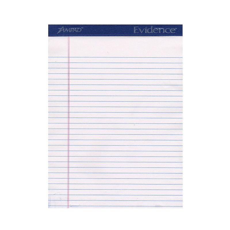 Ampad Ruled Legal Pads White 8 1/2 In. X 11 In. [Pack Of 6] 13257-PK6, 1 of 2