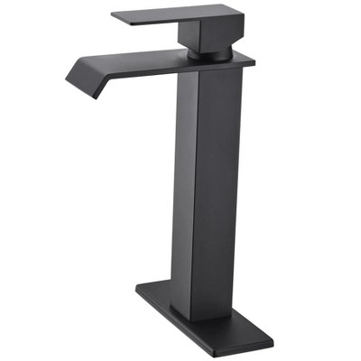 LunaLulinlk Waterfall Spout Bathroom Faucet,Single Handle Bathroom Vanity Sink Faucet