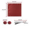 Allegra K Men's Polka Dots Business Wedding Pocket Square Clip Cufflinks Necktie Sets - 3 of 4