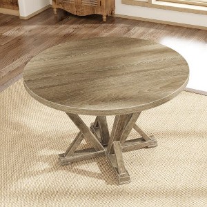 CENGHU Modern Farmhouse Dining Table for 4, Kitchen Table with 45" Solid Wood Rubberwood Antique Finishing Rustic Look for Kitchen, Dining Room - 1 of 4