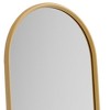 HomeRoots 71" Natural Solid Wood Arch Freestanding Framed Full Length Mirror - 4 of 4