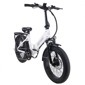 GOTRAX Adult F2 20" Step Through Electric Folding Bike - White