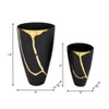 Modern Decorative Metal and Brass Vases - Accent Home, Office, Bedroom, or Living Room Display - Set of 2 - 14", 9" Brown & Black - 4 of 4