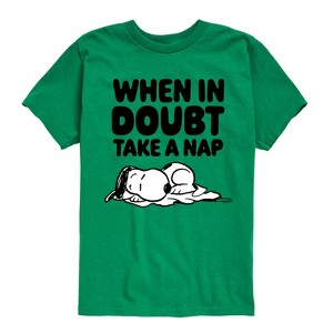 Boys' - Peanuts - When In Doubt Take A Nap Short Sleeve Graphic T-Shirt - 1 of 4