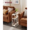 VASAGLE Side Table with Charging Station Narrow End Table 3-Tier Nightstand Sofa Table for Small Spaces Magazine Rack - 3 of 4