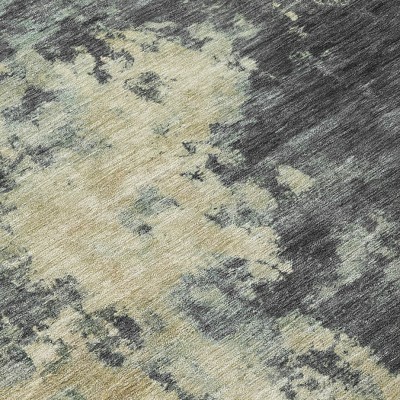 HomeRoots 10' X 14' Gray And Beige Abstract Washable Indoor Outdoor Area Rug