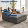 Oversized Chaise Lounge Chair Indoor, 60 Inch Upholstered Sofa Bed with Throw Pillows and Armrests, for Living Room, Bedroom, Office, Beige - 4 of 4