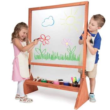 Svan Double Sided Indoor/Outdoor Plexiglass Art Easel (21 x 36 x 51 in) - Easy to Clean  Kids Can Draw or Paint On Both Sides