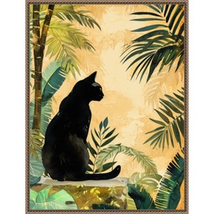 Amanti Art Cats Life Jungle by Justyna Jaszke Framed Canvas Wall Art - 1 of 4