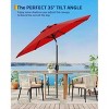 10FT Heavy Duty Patio Umbrella, 8-Rib Steel Frame with Easy Crank & Tilt, Waterproof Sunshade for Outdoor Table & Poolside - 4 of 4