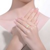 Guili 14k Gold Plated Daisy Flower Ring with White Enamel & Cubic Zirconia, a Dainty and Charming Piece for Teens and Young Adults to Adore, Size 6-8 - 2 of 4
