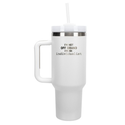 100 North I'm Not Off Brand I'm Individualist 40 oz. Stainless Steel, Large Water Bottle Coffee Mug, Spill & Leak Resistant, Thermal Travel Tumbler
