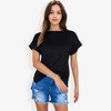 Anna-Kaci Women's Striped Knit Top with Crew Neck and Short Sleeves, Casual Loose Fit Comfortable Blouse - 2 of 4