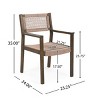 Patio Arm Chairs Set Of 2,Arm Chairs With Rope Seat,Outdoor Rope Chairs,Arm Chairs Set For Patio,Backyard,Garden-Cuddlewood - 4 of 4