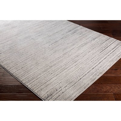 Emma Modern Gray Striped Wool-Blend 7'10" x 10'2" Area Rug