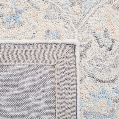Ivory Elegance Hand-Tufted Wool Rectangular Area Rug, 4' x 6'