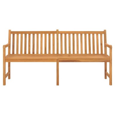 vidaXL Garden Bench Warm Brown Solid Teak Wood 71 in long bench Durable