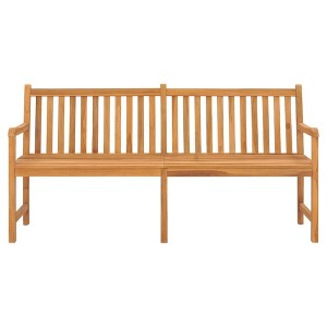 vidaXL Garden Bench Warm Brown Solid Teak Wood 71 in long bench Durable - 1 of 4