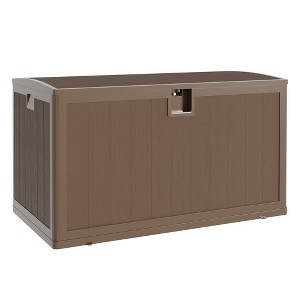 Gallon Outdoor Storage Box Waterproof, Lockable Resin Deck Box, Patio Deck Storage Box For Package Delivery, Square Deck Box Small Container - 1 of 4