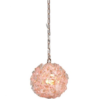 Museo 9-Light Satin Brass and Mercury Glass Chandelier