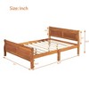 CAVINAS Solid Wood Sleigh Platform Bed Frame, Minimalist Twin Size Bed Frame with Hollow Headboard & Footboard, No Box Spring Needed - 4 of 4