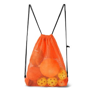 GSE 19"x15" Mesh Drawstring Backpack Bag for Sports Gym Gear, Backpacking, Camping Gear, Travel - 1 of 4