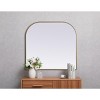 Elegant Lighting Metal Frame Arch Mirror 40x38 Inch in Brass - 4 of 4