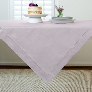 Solino Home Linen Classic Hemstitch Table Throw - 1 of 4