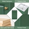 ORRD 18" Bathroom Vanity with Sink, Cabinet with Door & Adjustable Shelf, Green - 4 of 4