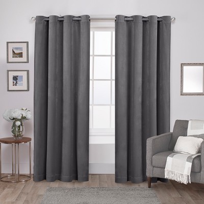 Set Of 2 108"x54" Finesse Grommet Top Room Darkening Window Curtain ...